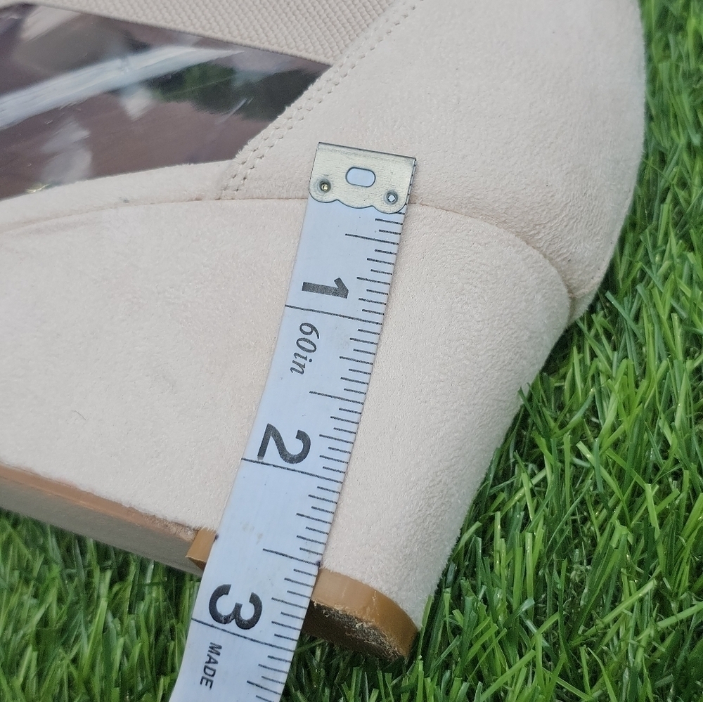 Dream Pairs Tan Open Toe Platform Wedge Sandals Women's Size 8.5 - Picture 8 of 8